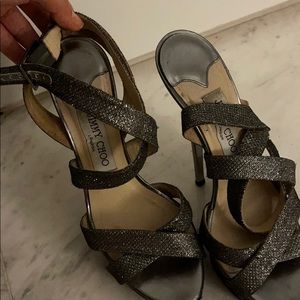 Jimmy choo silver heels